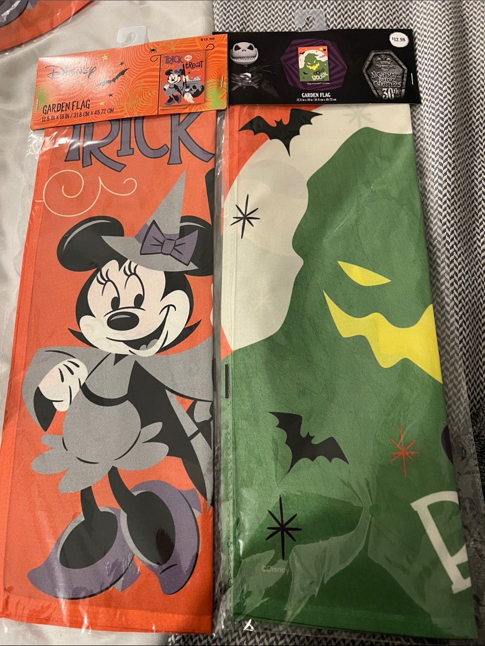 Disney Orange Minnie Mouse Witch Halloween Garden Flag